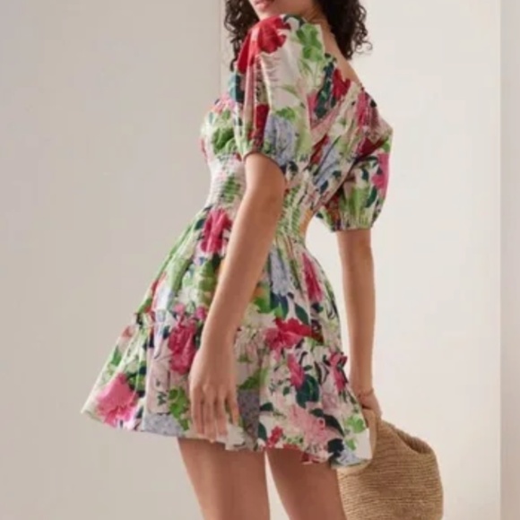 NEW Cara Cara Sally Mini Off Shoulder Dress - Booming Floral Motif - Picture 3 of 13